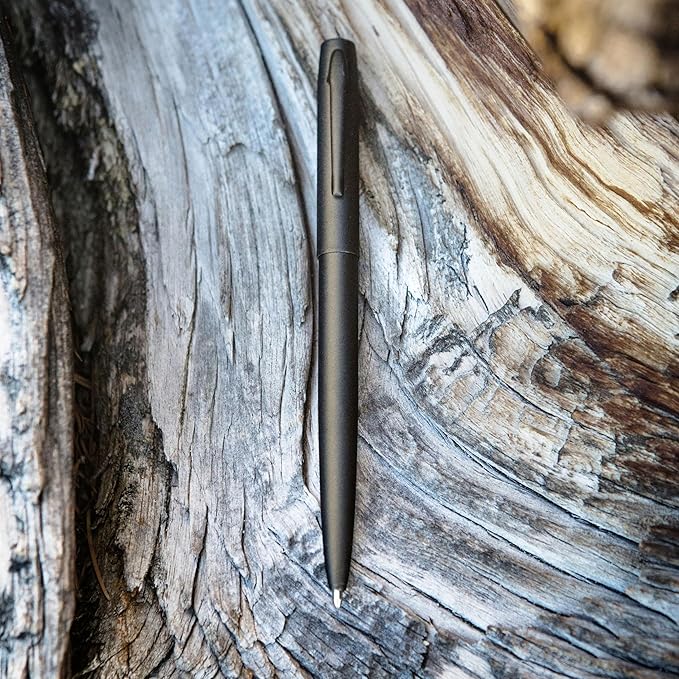 Fisher Space Pen Military Cap-O-Matic Space Pen, Ballpoint, Black Ink, Non-Reflective, Brass, Matte Black