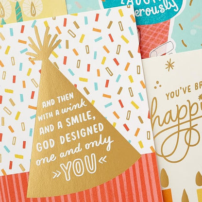 Hallmark Dayspring Religious Birthday Card Assortment (16 Cards with Envelopes) for Kids, Adults, Coworkers, Friends, Family