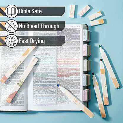 Mr. Pen- Aesthetic Highlighters, 6 pcs, Chisel Tip, Muted Pastel Colors, Boho Theme No Bleed Bible Highlighter Pastel, Highlighters Assorted Colors, Pastel Highlighter Set, Cute Highlighter