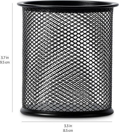 Amazon Basics Wire Mesh Pen Cup, Black