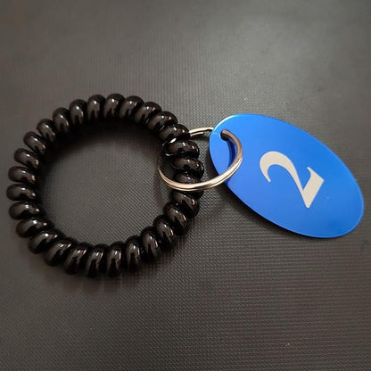 StayMax Aluminum Alloy Oval Number Tag Key Tag with Key Rings