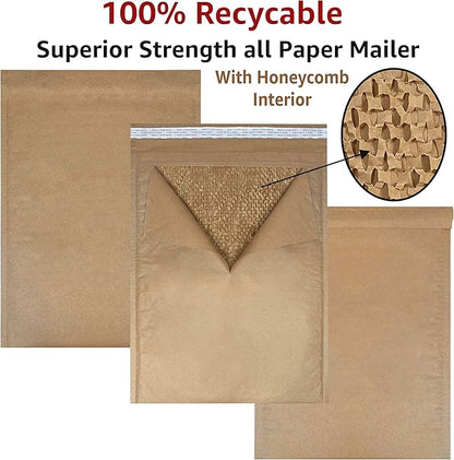 Honeycomb paper padded envelope sealable mailers (50, #7-14.25" x 19")