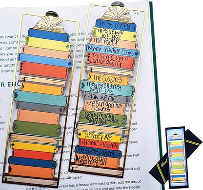 Book Tracker Bookmark Bookshelf Tracker Bookmark Metal Bookmark Reading Log tbr Double Sided Library Book Tracker Vintage Book List Book Tracker Bookmarks (Shh...I am Reading)