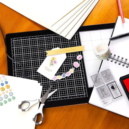 Cardstock 12 x 12 Paper Pack - 65lb Smooth Card Stock for Crafts, Cardmaking, Art Projects - 50 Square Scrapbook Sheets - Double Sided with Solid Core, Ivory