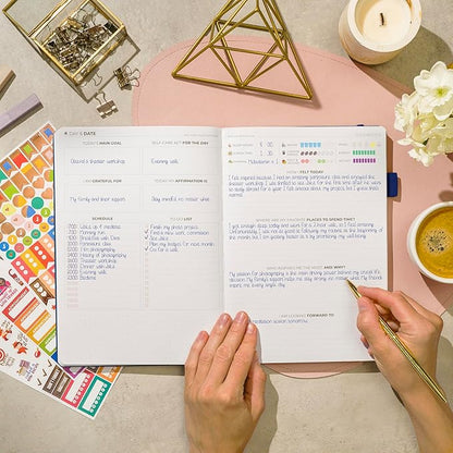 Clever Fox Self-Care Journal – Wellness & Daily Reflection Notebook – Mental Health & Personal Development Journal – Self-Care, Meditation & Mood Journal for Women & Men – Large (Mystic Blue)