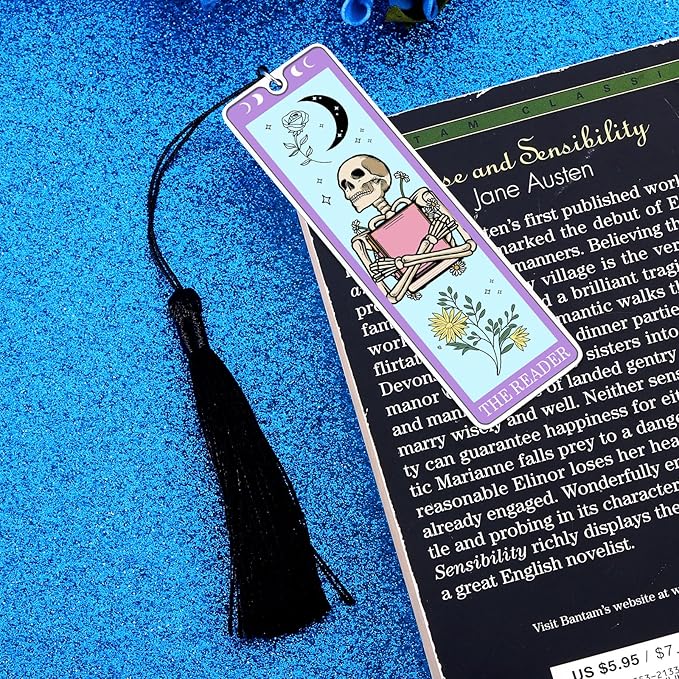 Octamber Book Lover Gifts for Women, Funny Bookmarks for Women, Womens Gifts for Christmas, Coolest Stocking Stuffers, Gothic Gifts, Horror Bookmark, Tarot Bookmark, Skeleton Bookmarks Spicy Bookmarks