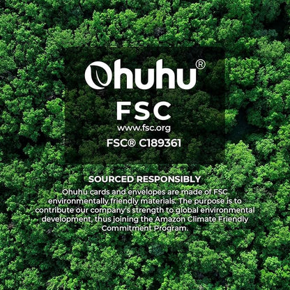 Ohuhu Blank White Cards and Envelopes 100 Pack, 4.25 x 5.5 Heavyweight Folded Cards and A2 Envelopes for DIY Greeting Card, Wedding, Birthday, Invitations, Thank You Cards & All Occasion