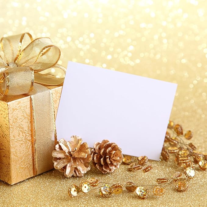 100 Sheets White Cardstock Thick Paper - Blank Heavy Weight 350gsm Cover Card Stock for Invitations,Stationery Printing,Scrapbooking,Crafts,DIY Cards, Paper Crafting (5.5x8.5 Inches)