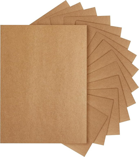 120 Sheets Brown Cardstock 8.5 x 11 Kraft Paper, 92lb Thick Printer Paper Card Stock for Greeting Cards, Stationery, Wrapper, Office Printing, Crafts, Invitations