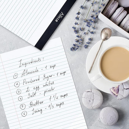 Legal Notepads 8.5 x 11, Pack of 12 - Perforated Wide Ruled Writing Pad - Premium Thick Paper, No Ink Bleeding - Blank Legal Pads For Home, Office, School, Business - 50 Sheets Per Notebook