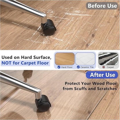 Office Chair Mat for Hardwood Floor, 36"×47" Fully Clear Desk Chair Mat for Rolling Chairs, 2mm Heavy Duty Floor Protector Mat for Home Office, Easy Glide, Flat Without Curling