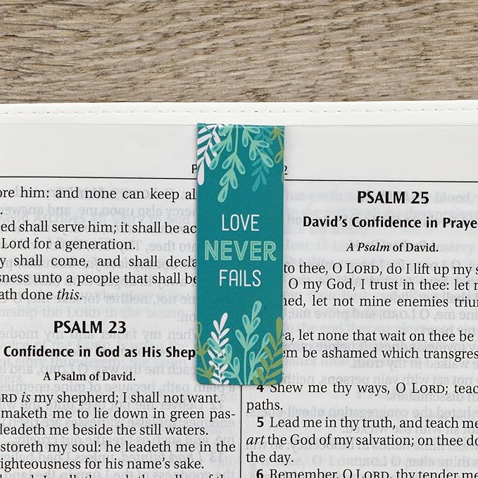 Christian Art Gifts Magnetic Scripture Bookmark Set for Women with Beloved Faith Favorites - Inspirational Floral Garden Magnetic Bible Verse Pagemarker Set of 6 for Bibles and Books, Size 2.3” x 0.8”