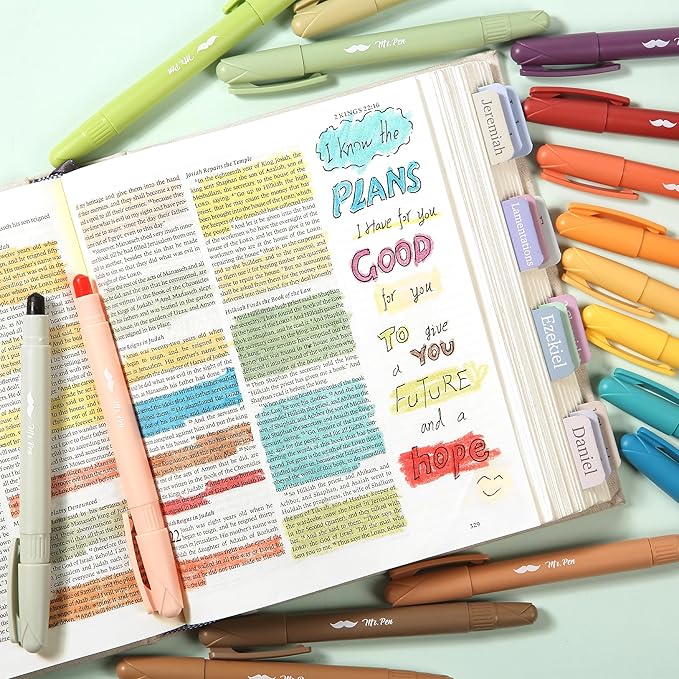 Mr. Pen- Gel Highlighter, 16 Pack, Assorted Colors, Bible Highlighters No Bleed, No Bleed Highlighters, Bible Highlighter, Bible Markers, Gel Highlighters for Bibles, Highlighter