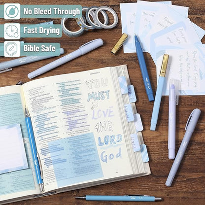 Mr. Pen- Bible Journaling Kit for Women, Ocean Breeze, Bible Highlighters and Pens No Bleed, Bible Journaling Supplies, Bible Study Kit, Easter Gift
