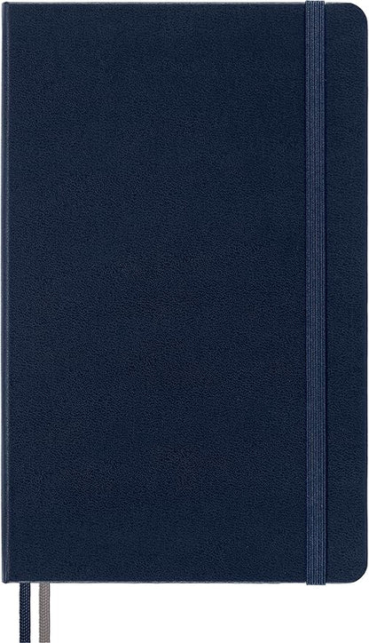 Moleskine Classic Expanded Notebook, Hard Cover, Large (5" x 8.25") Plain/Blank, Sapphire Blue, 400 Pages