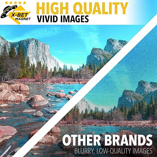 X-bet MAGNET Inkjet-Optimized Printable Magnetic Sheets - 8.5x11 Magnet Paper for DIY Stickers, Decorations, Labels - Easy to Print, Cut & Create Your Own Magnets (Glossy, 3pcs)