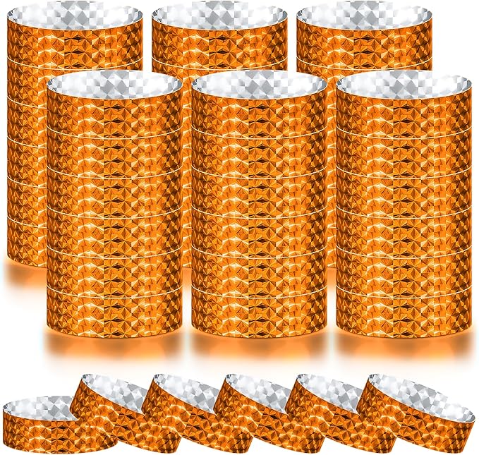 Epakh 600 Pcs Paper Wristbands Neon Wrist Bands Waterproof Handbands for Events Lightweight Concert Wristbands Neon Colored Adhesive Wrist Band for Party