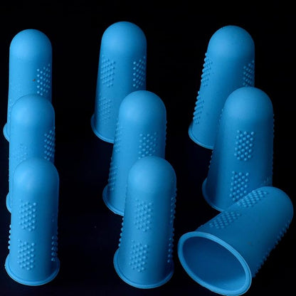 Finger Protectors [Flex Series - 9-Pack] Silicone Non-Stick Covers [Small (3) / Medium (3) / Large (3)] - for Hot Glue/Sewing/Wax/Rosin/Resin/Honey/Adhesives/Scrapbooking