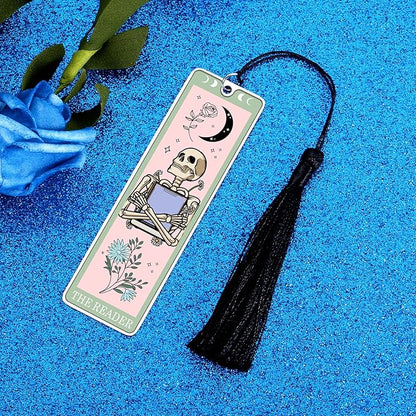 Octamber Bookmarks for Women Funny Bookmarks for Women Bookmarks for Women Book Lovers Dark Romance Bookmarks Spooky Gifts Tarot Bookmark Skeleton Gifts Birthday Gifts for Friends Besties Sisters
