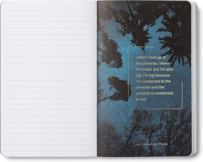 Compendium Softcover Journal - Look to the Stars – A Write Now Journal with 128 Lined Pages, 5”W x 8”H