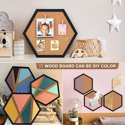 4 Packs Cork Board,Corkboards for Wall,Small Cork Board Decorations,Cork Boards for Walls with Frame, Decorative for Office, School & Home