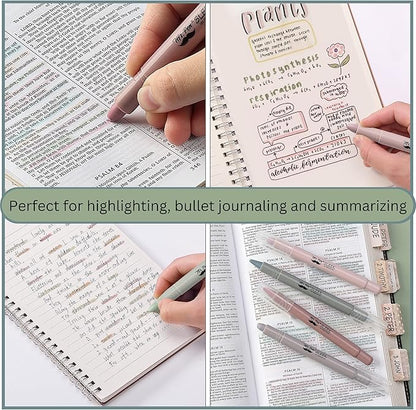 Mr. Pen Gel Highlighters - 8 Pack Dusty Colors, No Bleed Bible Highlighters, Assorted Color Gel Highlighters, Quick Dry Bible Markers