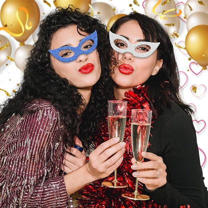 24 Sheets Blue Glitter Cardstock Paper, A4 Premium Sparkly Paper for Scrapbook, DIY Projects, Party Decoration, Gift Box Wrapping 250GSM/92lb