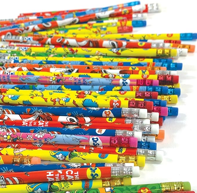 Raymond Geddes Dr Seuss Number 2 Pencils For Kids 72 Count (Pack of 1)