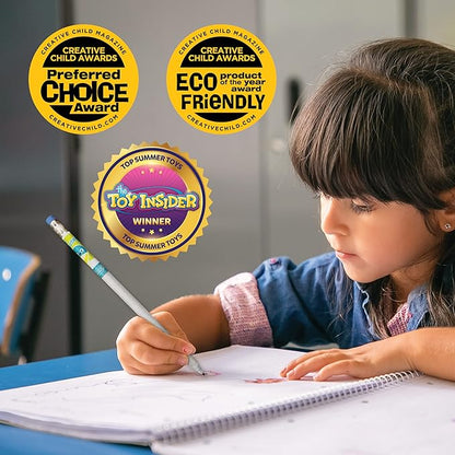 Smencils - Patented Gourmet Scented Graphite HB #2 Pencils Made from Recycled Newspapers, 10 Count, Gifts for Kids, School Supplies