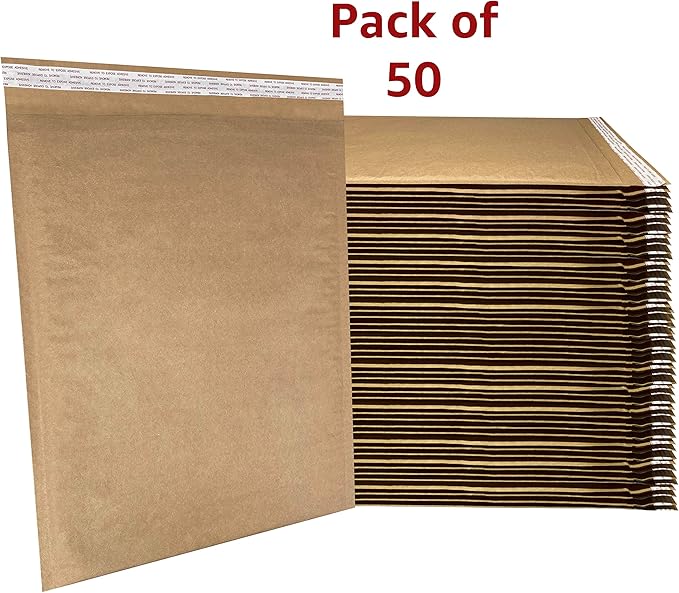 Honeycomb paper padded envelope sealable mailers (50, #7-14.25" x 19")
