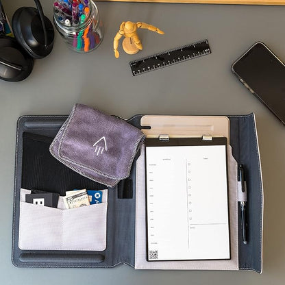 Rocketbook Capsule Cover for Orbit Executive - 100% Recyclable Cover with Pen Holder, Magnetic Clasp & Inner Storage - Gray