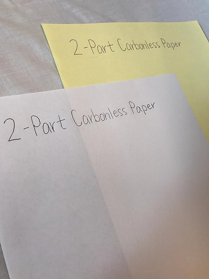 250 Sets, NCR Paper, 5887, Collated 2 Part (White, Canary), Letter Size Carbonless Paper Appleton
