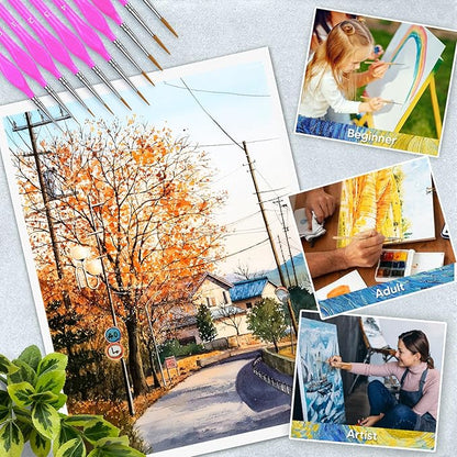 10PC Miniature Paint Brush for Fine Detailing, Detail Paint Brush, Mini Small Painting Brushes for Art, Crafts, Acrylic, Watercolor, Model, Face, Paint by Number, Citadel, Figurine (Magenta)