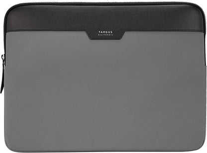 Targus Newport Modern Style Sleeve with Durable Water-Repellent Nylon, Back Zip Pocket Pouch, Protective Slipcase fits 11-12-Inch Laptop/Notebook, Gray (TSS100104GL)