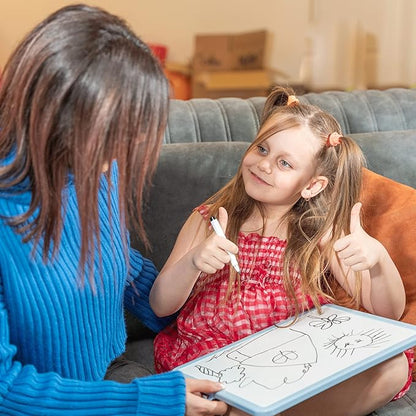 Mr. Pen- Dry Erase Board, 14” x 11” with a Black Dry Erase Marker, Blue Frame, Small White Board for Kids, Students, Small Dry Erase Board, Mini White Board