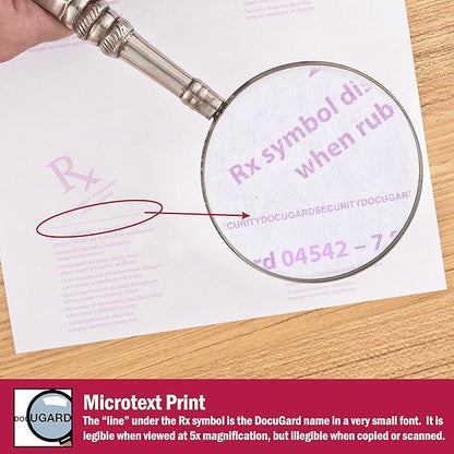 DocuGard Advanced Medical Security Paper for Printing Prescriptions and Preventing Fraud, CMS Approved, 7 Security Features, Laser and Inkjet Safe, Green, 8.5 x 11, 24 lb., 2500 Sheets (04542C)