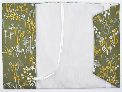 BLBMH Book Covers for Paperbacks Fit for 5.5x8.4 inch Adjustable Book Sleeve Cover for A5 Books Soft Cloth Protector for Notebook Journal - Spring