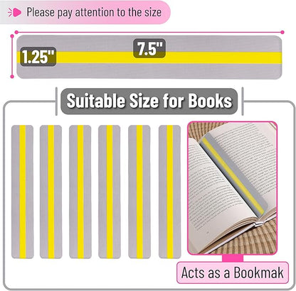 Mr. Pen- Guided Reading Strips, 18 Pack, Yellow, Highlighter Strips, Bookmarks for Kids
