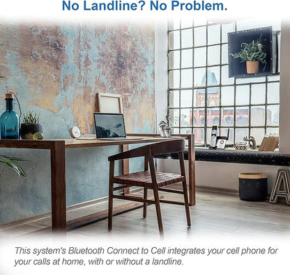 VTECH IS8121 Super Long Range up to 2300 Feet DECT 6.0 Bluetooth Expandable Cordless Phone for Home with Answering Machine, Call Blocking, Connect to Cell, Intercom and Expandable to 5 Handsets