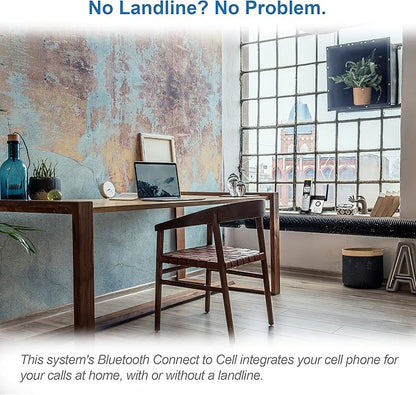 VTech IS8121-4 Super Long Range up to 2300 Feet DECT 6.0 Bluetooth 4 Handset Cordless Phone for Home with Answering Machine, Call Blocking, Connect to Cell, Intercom and Expandable to 5 Handsets