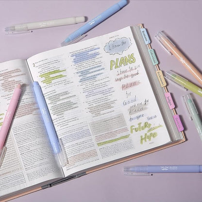 Mr. Pen- Gel Highlighter, 8 Pack, Morandi & Vintage Colors, Bible Highlighters No Bleed, No Bleed Highlighters, Bible Highlighter, Bible Markers, Gel Highlighters for Bibles, Highlighter