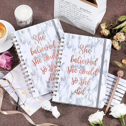 Frasukis Ruled Notebook/Journal - Spiral Notebook with Premium Thick Paper, 8.5" X 6.4", College Ruled Spiral Notebook, Waterproof Hardcover, Perfect for Daily