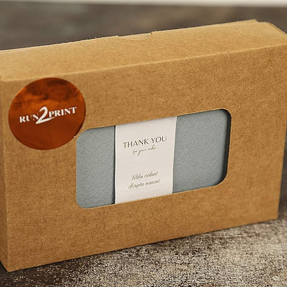 RUN2PRINT (36 Pack Thank You Cards With Envelopes & Foil Stickers - Elegant Dusty multicolored Emboss Gold Foil Pressed - Blank Notes Wedding, Bridal, Baby Shower, Business and Formal All Occasion Cards