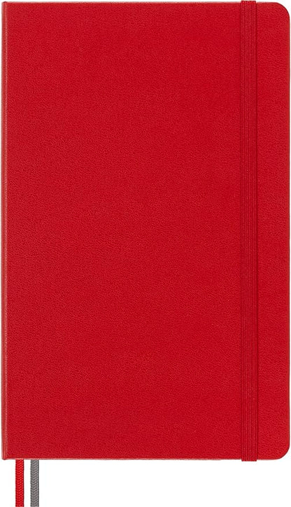 Moleskine Classic Expanded Notebook, Hard Cover, Large (5" x 8.25") Plain/Blank, Red, 400 Pages
