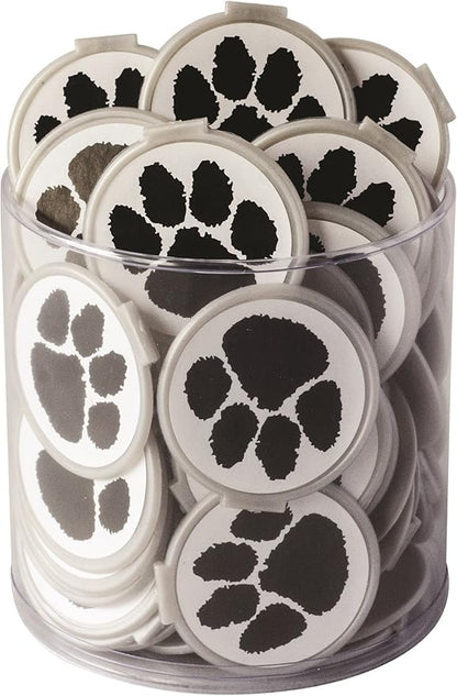 Mascot PAW Print School Spirit Bulk Bookmarks for Kids - Black Clip Over The Page 75 Pack - Bulk Bookmarks for Girls Boys. Perfect Student Incentives Prizes Classroom Rewards & Reading Awards