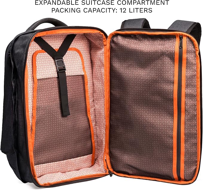 Knack Series 1 Laptop Backpack Fits up to 15 Inch - Knack Bags Carry-On Backpack, TSA Approved, Expandable Travel Backpacks (Savile Gray, Medium)