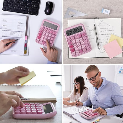 Mr. Pen- Mechanical Switch Calculator, 12 Digits, Large LCD Display, Pink Calculator Big Buttons, Mechanical Calculator, Calculators Desktop Calculator, Cute Calculator, Aesthetic Calculator Pink