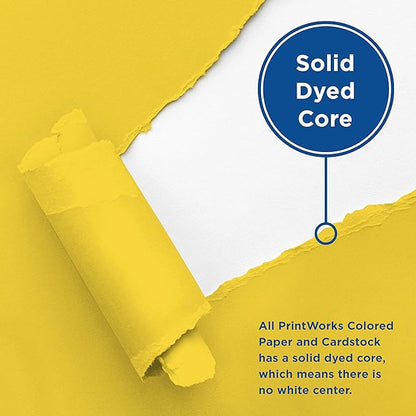 Printworks Neon Colored Paper, 24 lb, 5 Assorted Florescent Colors, FSC Certified, 100 Sheets, 8.5 x 11 Inch (00579), Single
