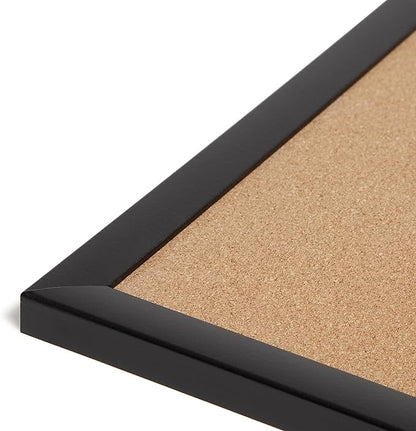 U Brands Cork Bulletin Board, 18" x 24", Black Wood Frame (026U00-01)
