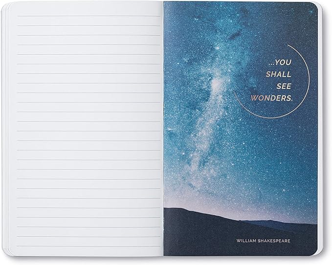 Compendium Softcover Journal - Look to the Stars – A Write Now Journal with 128 Lined Pages, 5”W x 8”H